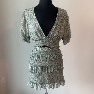 Two Piece Floral Print Set